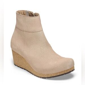 Papillio by Birkenstock Ebba Wedge Suede Ankle Boots in Warm Suede